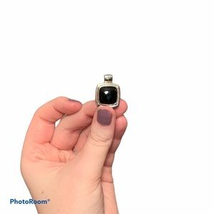 Vintage 925 Black Necklace Pendant Charm